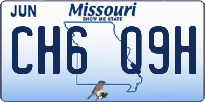 MO license plate CH6Q9H