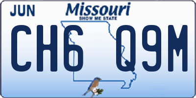 MO license plate CH6Q9M