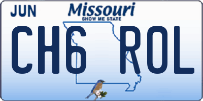 MO license plate CH6R0L