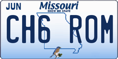 MO license plate CH6R0M