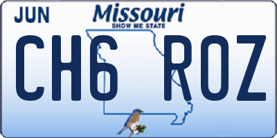 MO license plate CH6R0Z