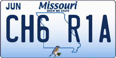 MO license plate CH6R1A