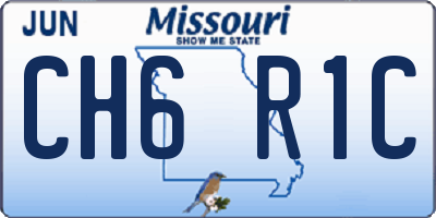 MO license plate CH6R1C
