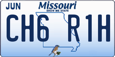 MO license plate CH6R1H