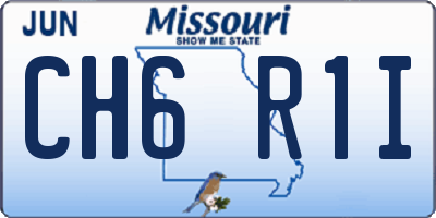 MO license plate CH6R1I