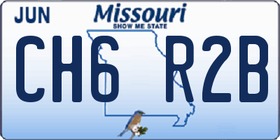 MO license plate CH6R2B
