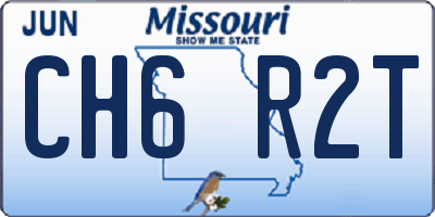 MO license plate CH6R2T