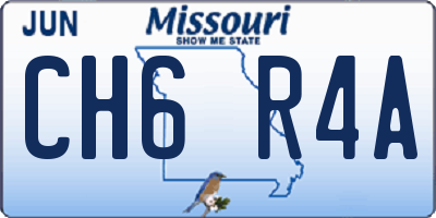 MO license plate CH6R4A