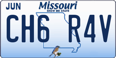 MO license plate CH6R4V