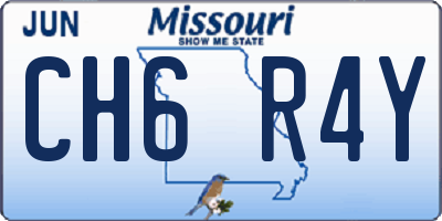 MO license plate CH6R4Y