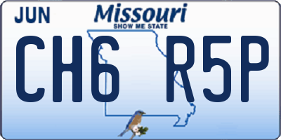 MO license plate CH6R5P