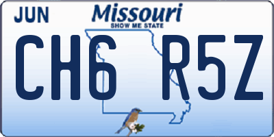 MO license plate CH6R5Z