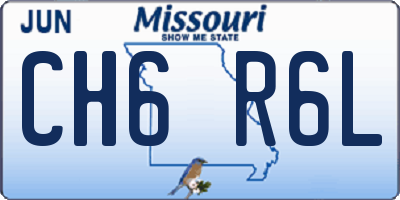 MO license plate CH6R6L