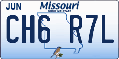 MO license plate CH6R7L
