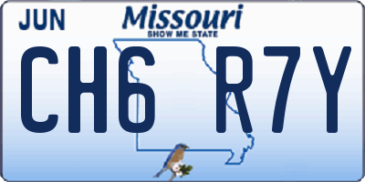 MO license plate CH6R7Y