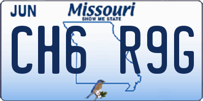 MO license plate CH6R9G