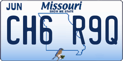 MO license plate CH6R9Q