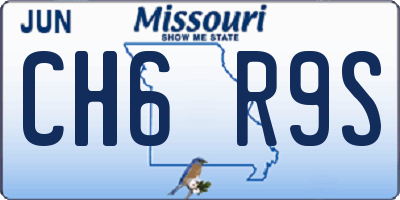 MO license plate CH6R9S