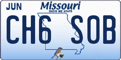 MO license plate CH6S0B