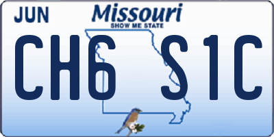 MO license plate CH6S1C