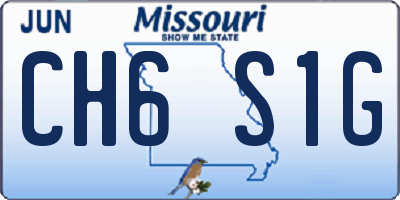 MO license plate CH6S1G