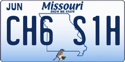 MO license plate CH6S1H