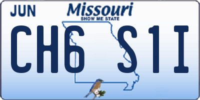 MO license plate CH6S1I