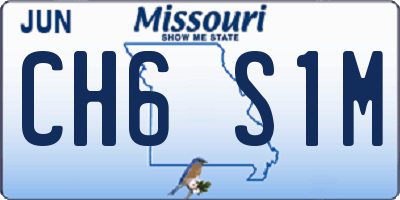 MO license plate CH6S1M