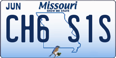 MO license plate CH6S1S
