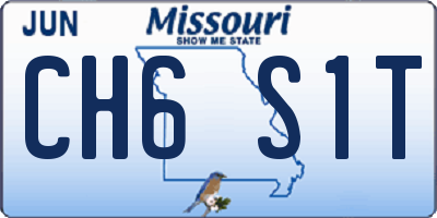 MO license plate CH6S1T