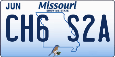 MO license plate CH6S2A
