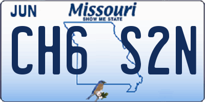 MO license plate CH6S2N