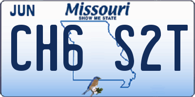 MO license plate CH6S2T