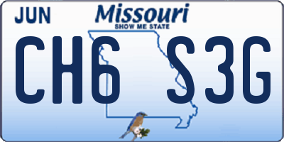MO license plate CH6S3G
