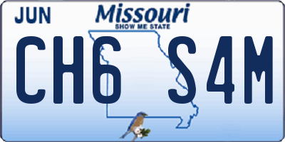 MO license plate CH6S4M