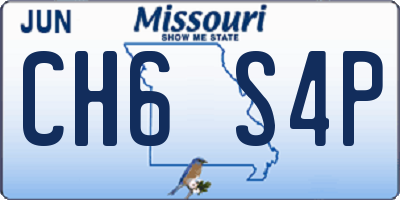 MO license plate CH6S4P