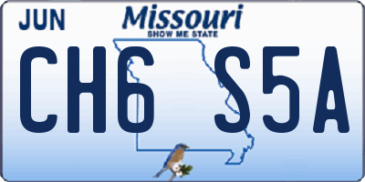 MO license plate CH6S5A