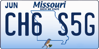 MO license plate CH6S5G