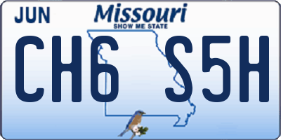 MO license plate CH6S5H