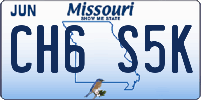MO license plate CH6S5K