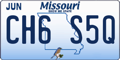 MO license plate CH6S5Q