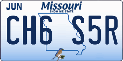 MO license plate CH6S5R