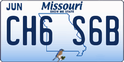 MO license plate CH6S6B