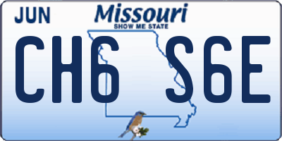 MO license plate CH6S6E