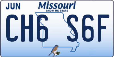 MO license plate CH6S6F