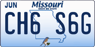 MO license plate CH6S6G