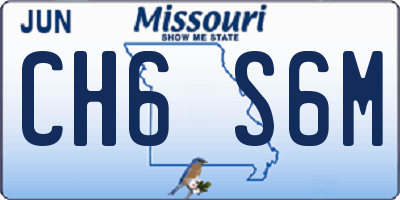 MO license plate CH6S6M