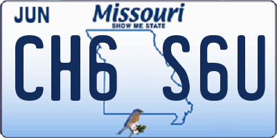 MO license plate CH6S6U