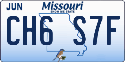 MO license plate CH6S7F
