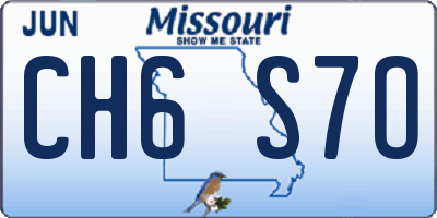 MO license plate CH6S7O